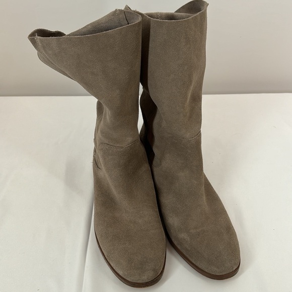 Slouchy suede midi boots - EUC Sole society size 11 grey greige - Picture 4 of 7